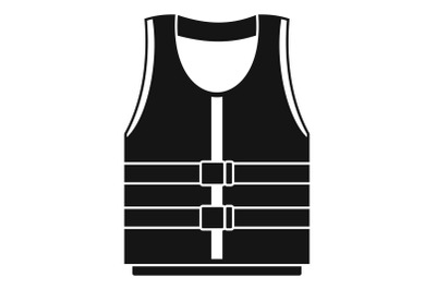 River canoe vest icon, simple style