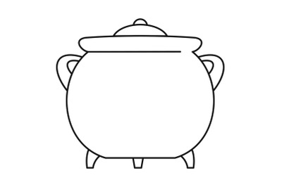 Cauldron icon, outline style