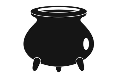 Retro cauldron icon, simple style