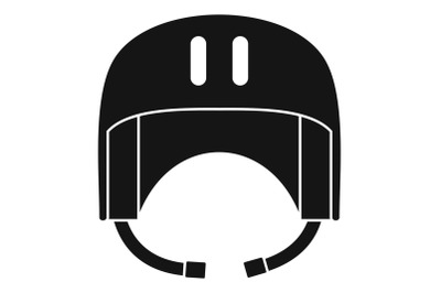 Canoe helmet icon, simple style