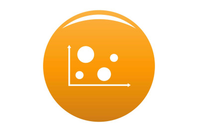 Finance diagram icon vector orange