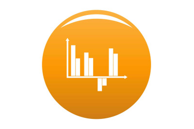 Business diagram icon vector orange