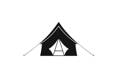 Camp tent icon, simple style