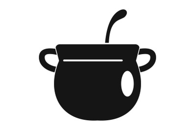 Magic cauldron icon, simple style