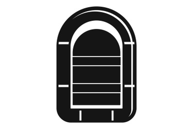 Rubber boat icon, simple style