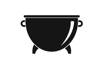 Kitchen cauldron icon, simple style