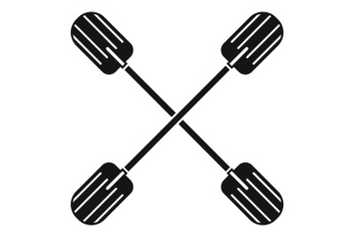 Cross paddle icon, simple style