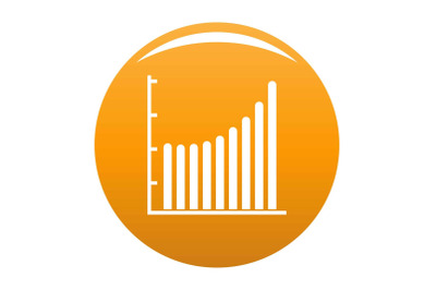 Business diagram icon vector orange