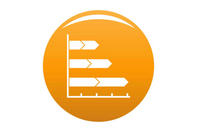 Best graph icon vector orange