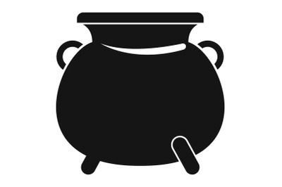 Cauldron pot icon, simple style