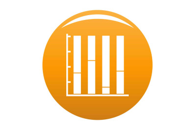 New chart icon vector orange
