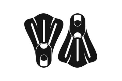 Flippers icon, simple style