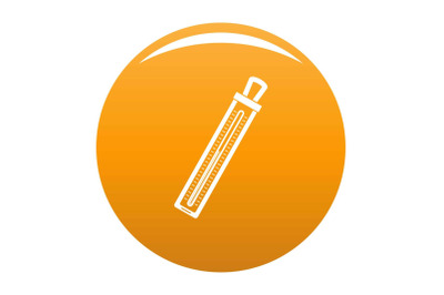 Old thermometer icon vector orange