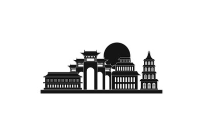 Taipei icon, simple style