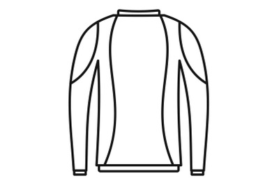 Thermo clothes icon, outline style
