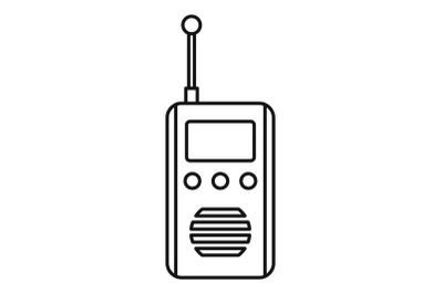 Talkie radio icon, outline style