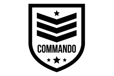 Commando badge logo, simple style