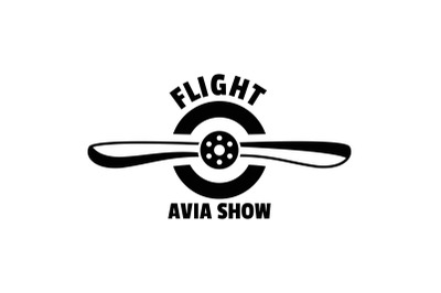 Flight avia show logo, simple style
