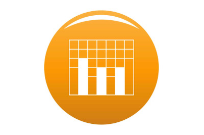 New graph icon vector orange