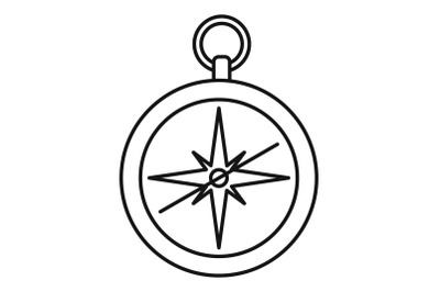 Compass icon, outline style