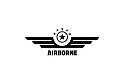 Airborne logo, simple style