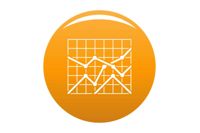 Best chart icon vector orange