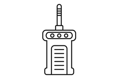 Portable radio icon, outline style