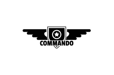 Commando star logo, simple style