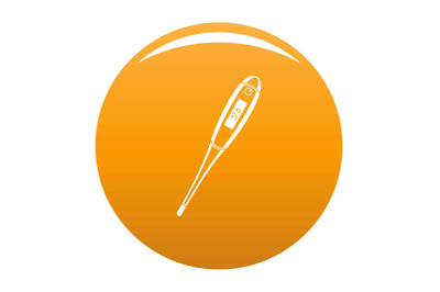 Digital thermometer icon vector orange