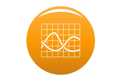 Finance chart icon vector orange