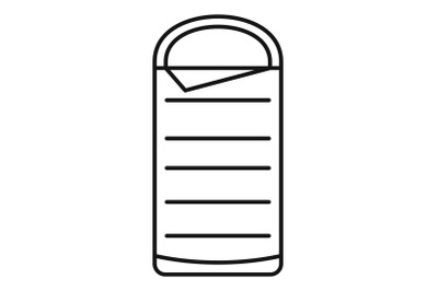 Sleeping bag icon, outline style