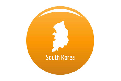 South Korea map in black vector simple