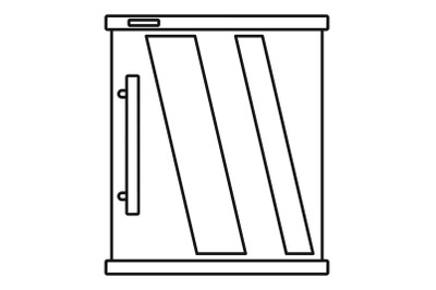 Mini refrigerator icon, outline style