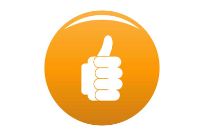 Hand approval icon vector orange