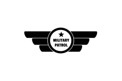 Military patrol logo, simple style