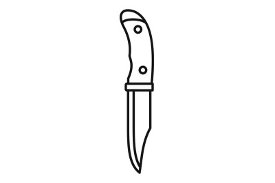 Camp knife icon, outline style