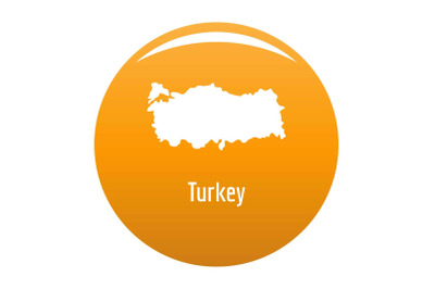 Turkey map in black vector simple