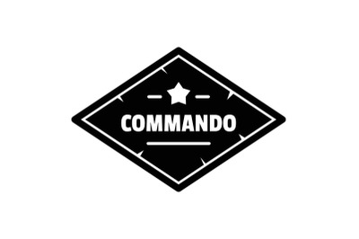 Commando troop logo, simple style