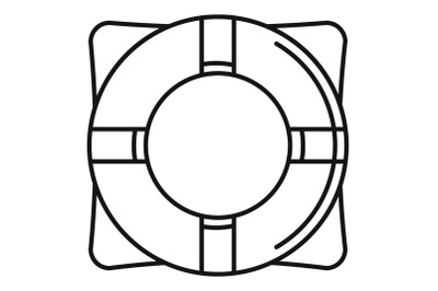 Life buoy icon, outline style