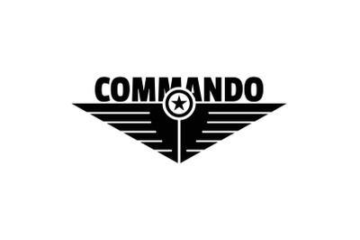 Commando logo, simple style