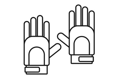 Camp gloves icon, outline style