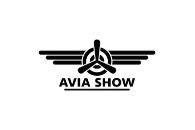 Avia show logo, simple style