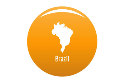 Brazil map in black vector simple