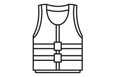 River canoe vest icon, outline style