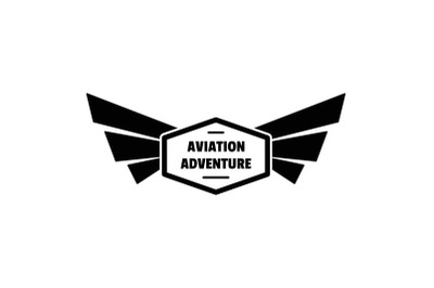 Avia adventure logo, simple style