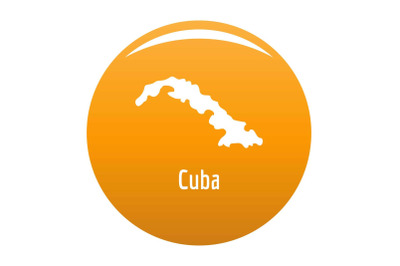 Cuba map in black vector simple