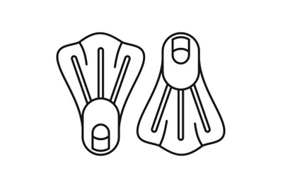 Flippers icon, outline style