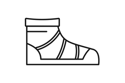 Camp boot icon, outline style