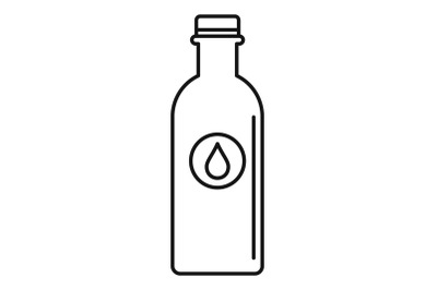 Water bottle icon, outline style