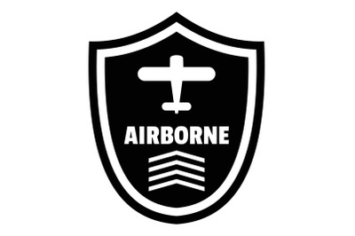 Airborne badge logo, simple style